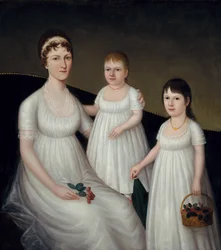 Grace Allison McCurdy et ses filles, Mary Jane et Letitia Grace, vers 1806